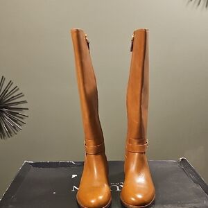 Lauren Ralph Lauren Elegant Tan Knee-High Boots